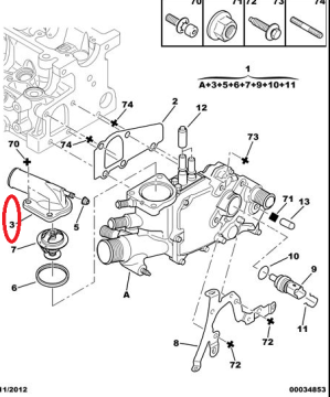 PEUGEOT 406 TERMOSTAD KAPAĞI (ORJİNAL)