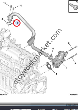 PEUGEOT 206 1,4 HDI EGR BORUSU (ORJİNAL)
